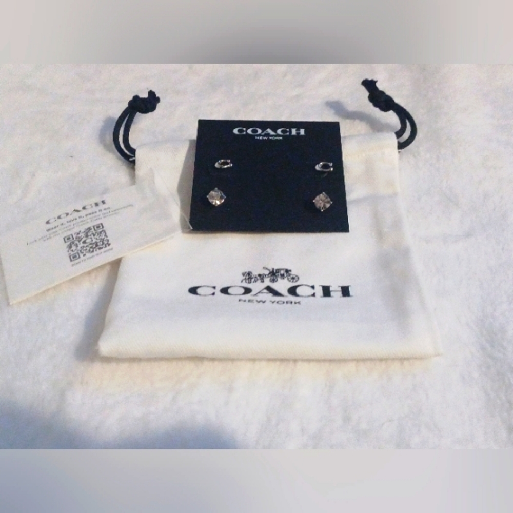 Coach Silver Stud Earrings